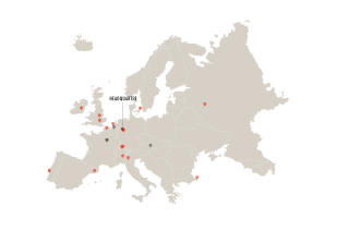 Karte Standorte Europa